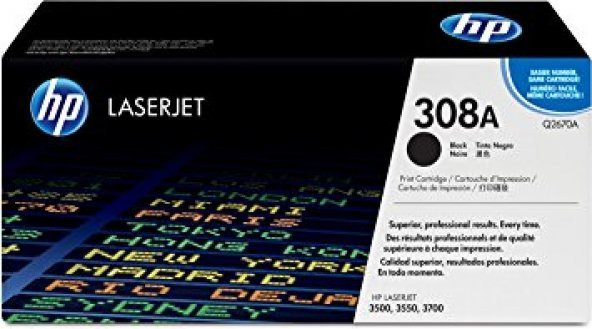 HP Q2670A (308A) 3500/3550/3700 SİYAH TONER ORJİNAL 6.000 SAYFA