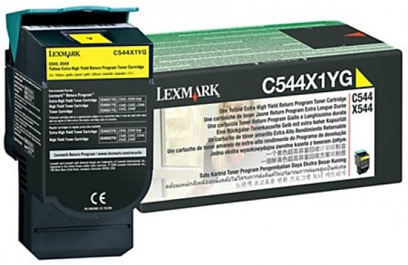 LEXMARK C544X1YG C-X 544/546/548 SARI TONER ORJİNAL 4.000 SAYFA