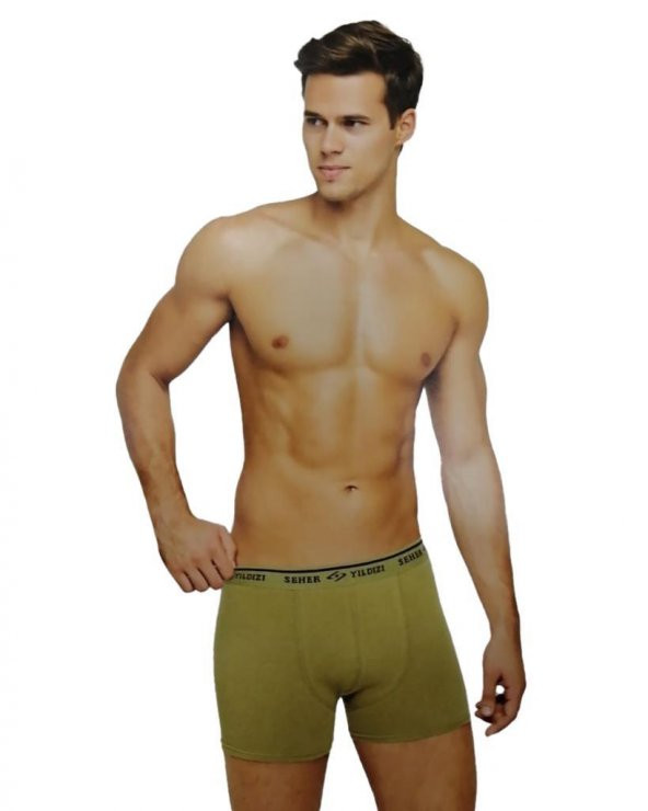 Seher Yıldızı Erkek Likralı Boxer Likralı Pamuk Boxer Renk Seçenekli - 3