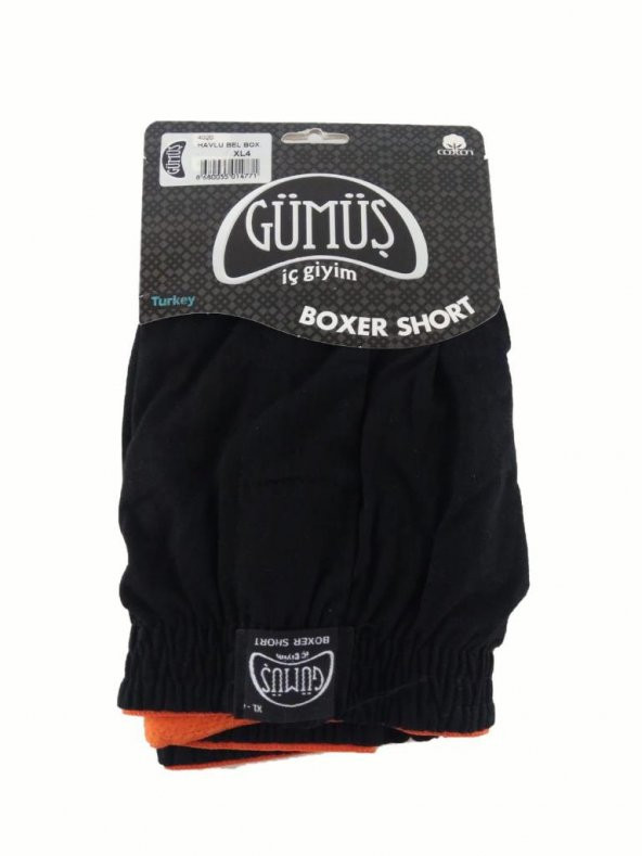 Gümüş Erkek Penye Boxer Düz Renkler Pamuklu Erkek Boxer 4020