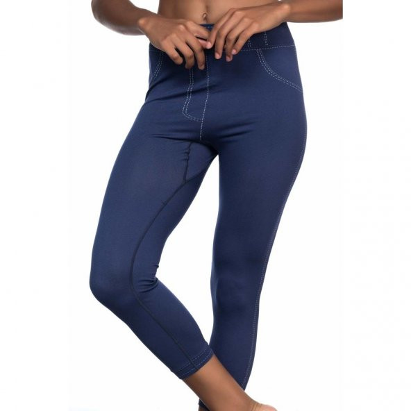 Emay 3801 Dikişsiz Kot Desen Tayt - Resim 2