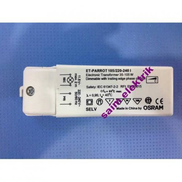 OSRAM 35-105W TRAFO GİRİŞ 220V ÇIKIŞ 12V