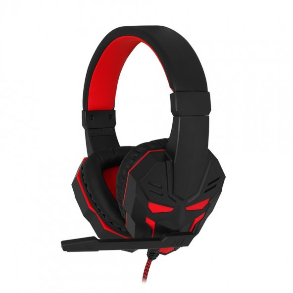 Frisby FHP-G1414B Mikrofonlu Gaming Oyuncu Kulaklık Işıklı Ledli Kırmızı Siyah