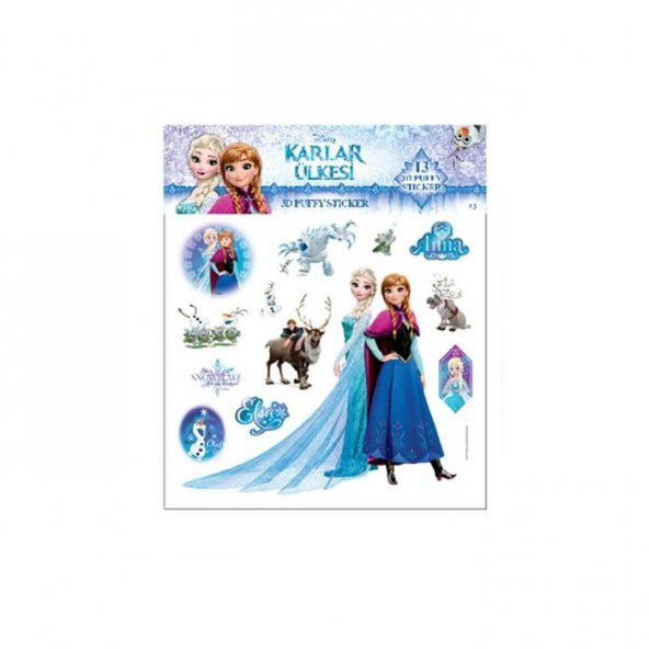 Frozen Elsa Anna 3D Puffy Sticker