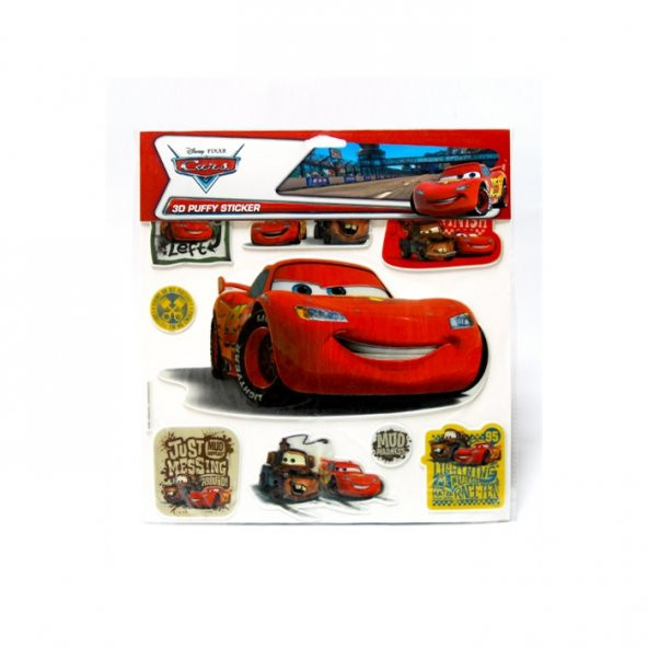 Disney Cars 3D Puffy Sticker 30x30 cm