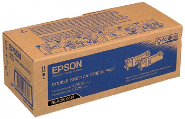 EPSON C13SS050631 C2900DN/CX29 2 Lİ SİYAH TONER ORJİNAL