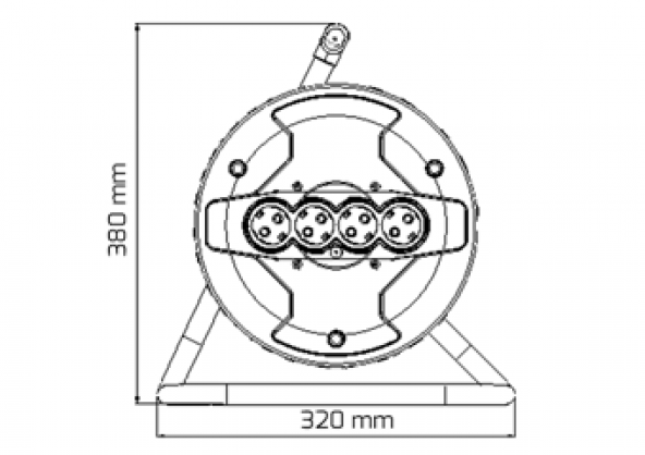Seyyar Makaralı Uzatma Kablosu 3*2.5mm 30 mt. - 3