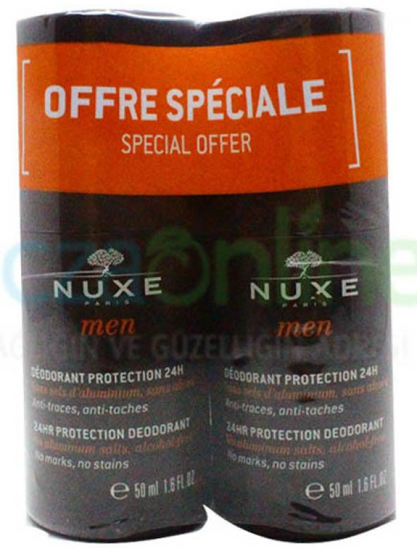 Nuxe Men Deodorant - Terleme Karşıtı Erkek Deodorantı  24H 2x50 ml