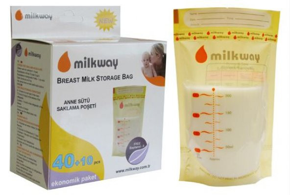 Milkway Anne Sütü Saklama Poşeti 40+10