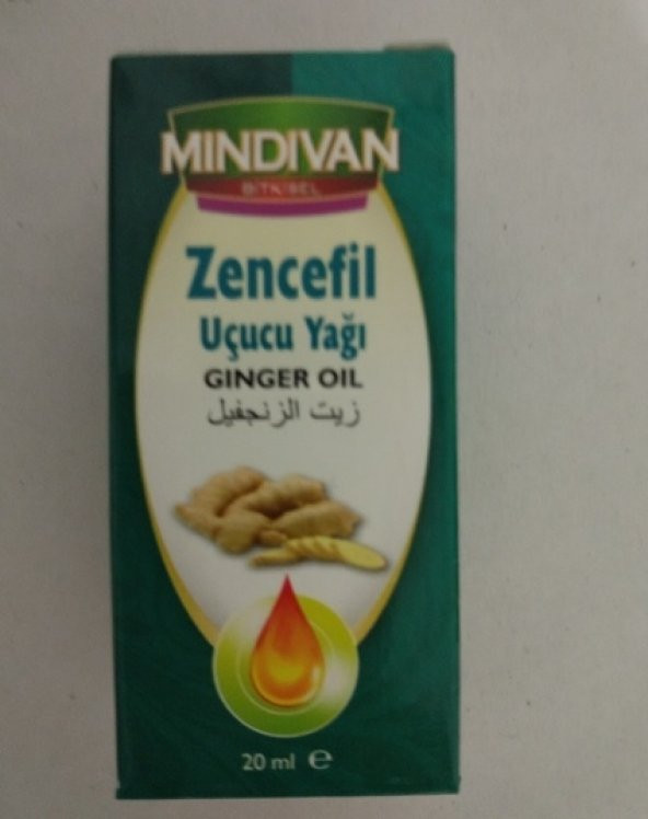 ZENCEFİL YAĞI 20 ML. MINDIVAN-BİTKİSEL DOĞAL YAĞLAR