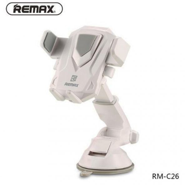 Remax RM-C26 Araç İçi Telefon Tutucu Ayarlanabilir Vantuzlu-BEYAZ