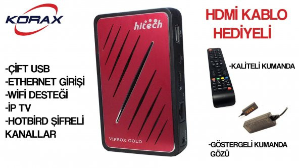 KORAX VİPBOX GOLD HD MİNİ FULL HD UYDU ALICISI IP TV