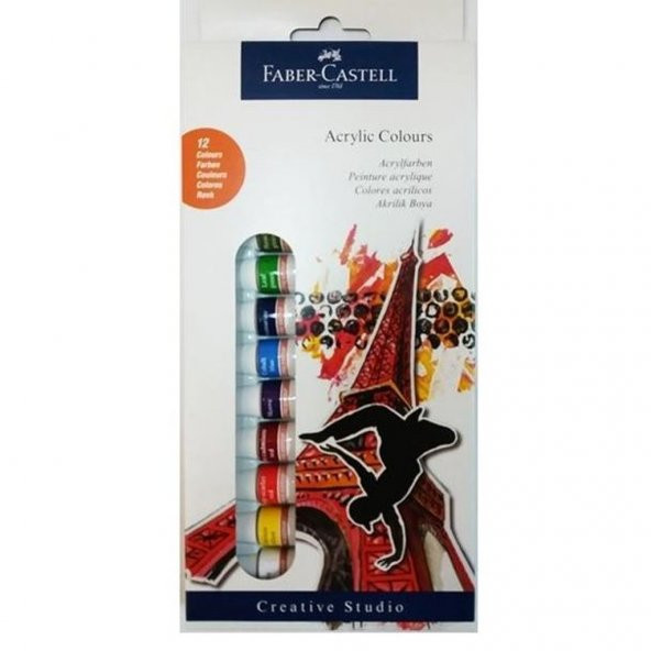 Faber Castell Akrilik Boya Tüp 12 Renk