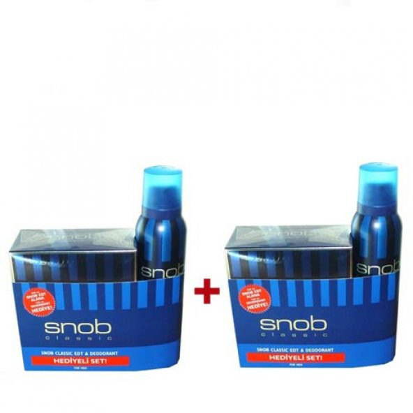 Snob Classic Edt 100 Ml Erkek Parfümü + 150 Ml Deodorant Set - 2 Takım