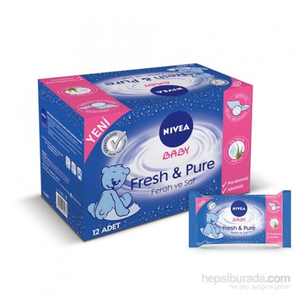 Nivea Baby Islak Mendil Fresh and Pure 63 ad 12li Paket / 756 Ya