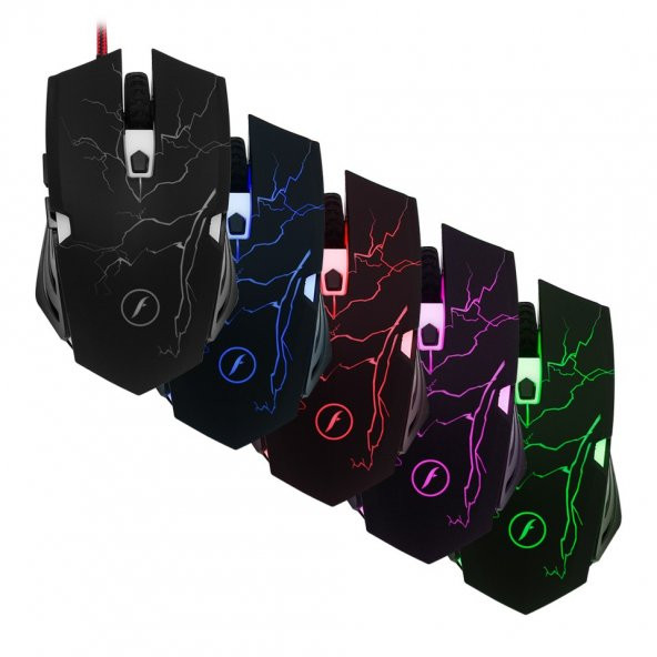 Frisby FM-G3270K Kablolu Macro Gaming Oyuncu Mouse + Mouse Pad Hediyeli Renk Değiştiren Işıklar