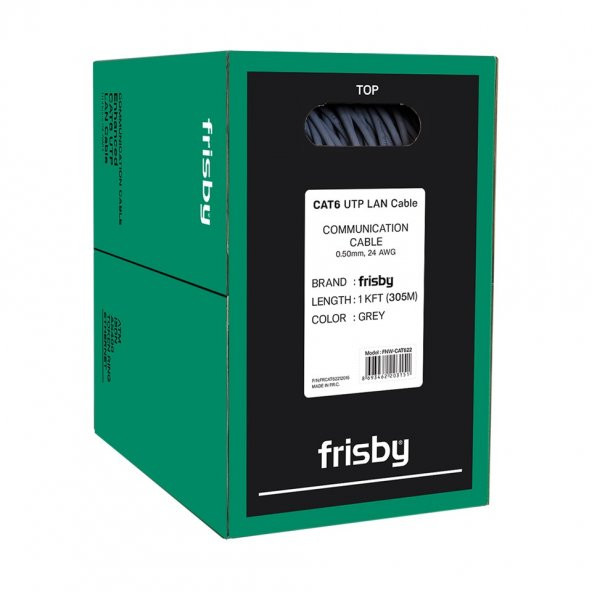Frisby FNW-CAT622 CAT6 UTP LAN NETWORK KABLO 305m Kaliteli 24 AWG İnternet Kablosu