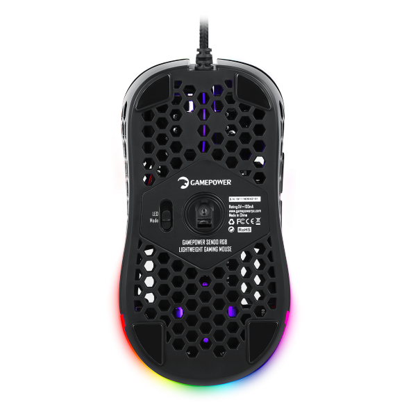 GAMEPOWER SENDO GLOSSY Parlak 10.000 DPI RGB Gaming Oyuncu Mouse - 5