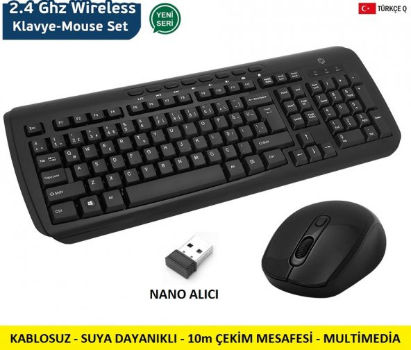 Frisby FK-4855WQ Multimedya Nano Alıcılı Kablosuz Klavye Mouse Set - 2
