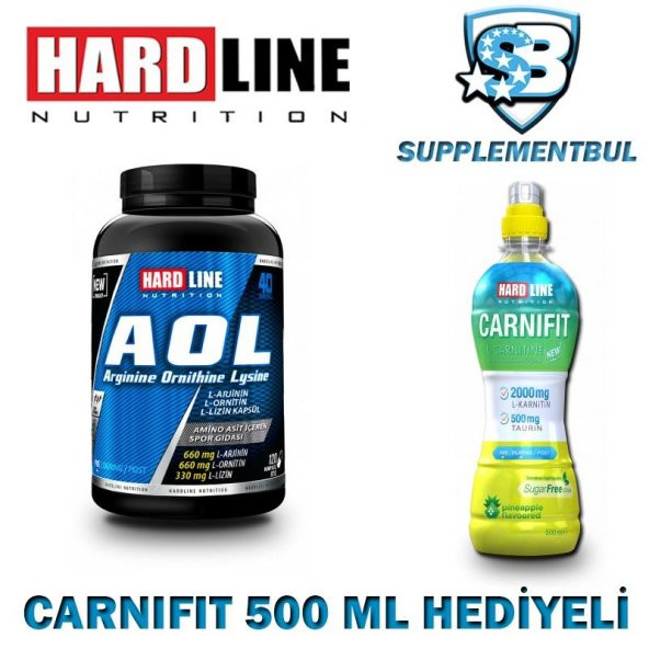 Hardline AOL 120 Kapsül + Carnifit 500 ML Hediyeli
