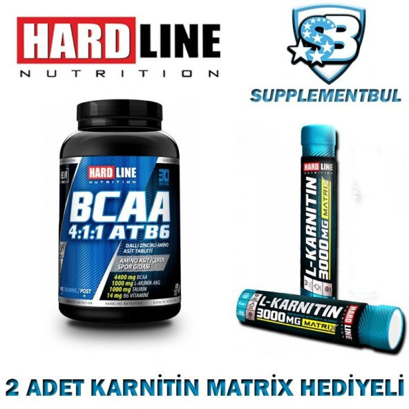 Hardline BCAA 4:1:1 ATB6 120 Tablet + 2 Adet Karnitin Matrix 30 M