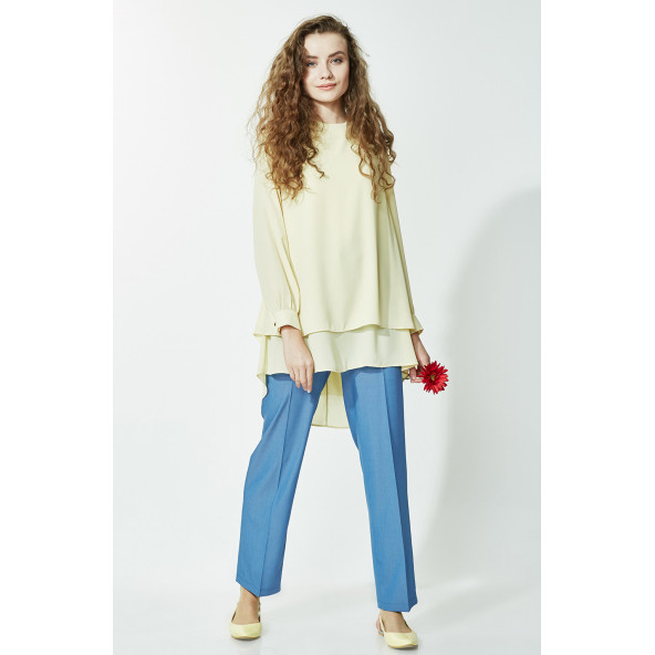 KADIN PANTALON BÜYÜK BEDEN 1660 TENSEL NORMAL BEL CEPLİ 1660TENSEL SORALLİNE