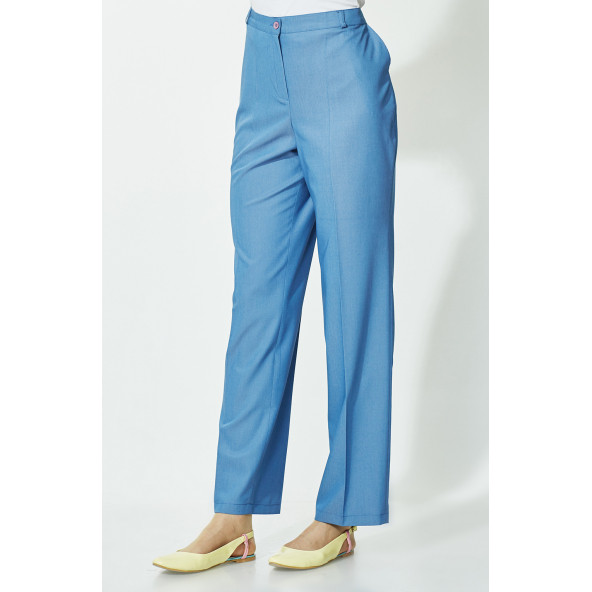 KADIN PANTALON BÜYÜK BEDEN 1660 TENSEL NORMAL BEL CEPLİ 1660TENSEL SORALLİNE - 4