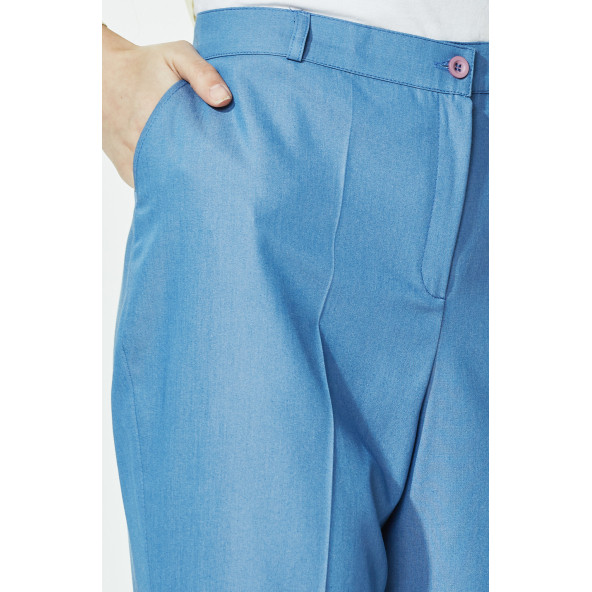 KADIN PANTALON BÜYÜK BEDEN 1660 TENSEL NORMAL BEL CEPLİ 1660TENSEL SORALLİNE - 5