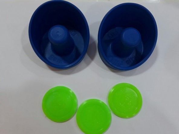3 adet Air Hockey Topu (Diski) + 2 adet Tutma Kolu Topaç (Masa Di - 2