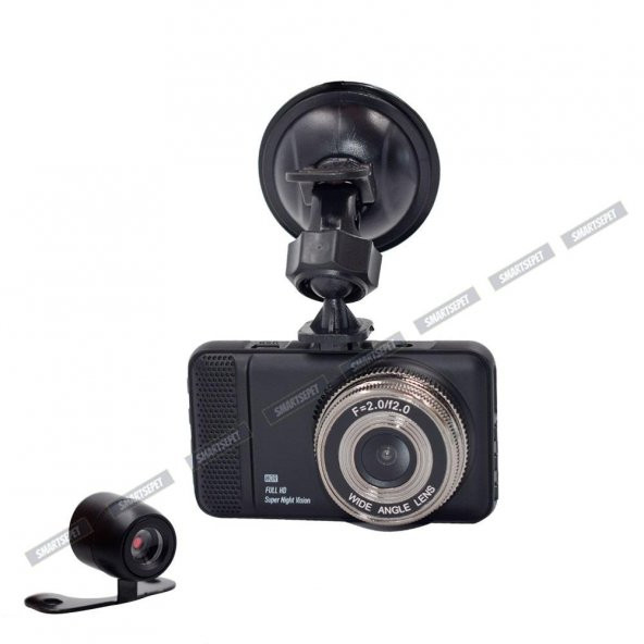 Soloner SL95 FullHD 1080p Çift Kamera Araç İçi Güvenlik Kamerası