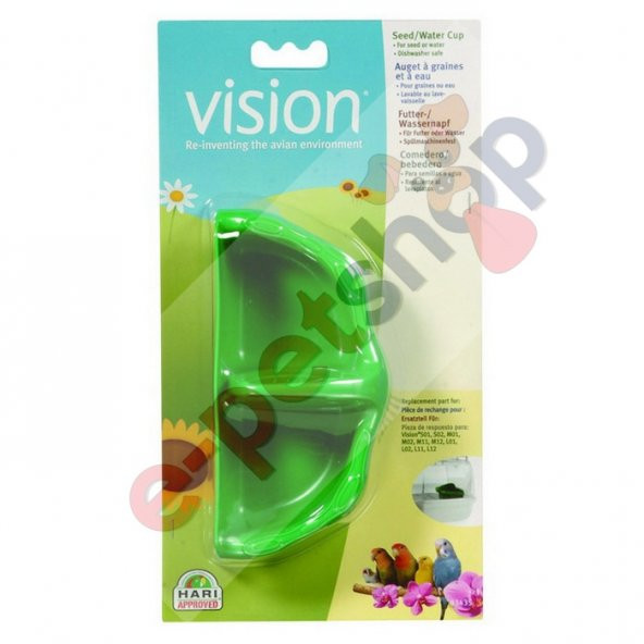 Vision Yeşil Plastik Kuş Yemliği