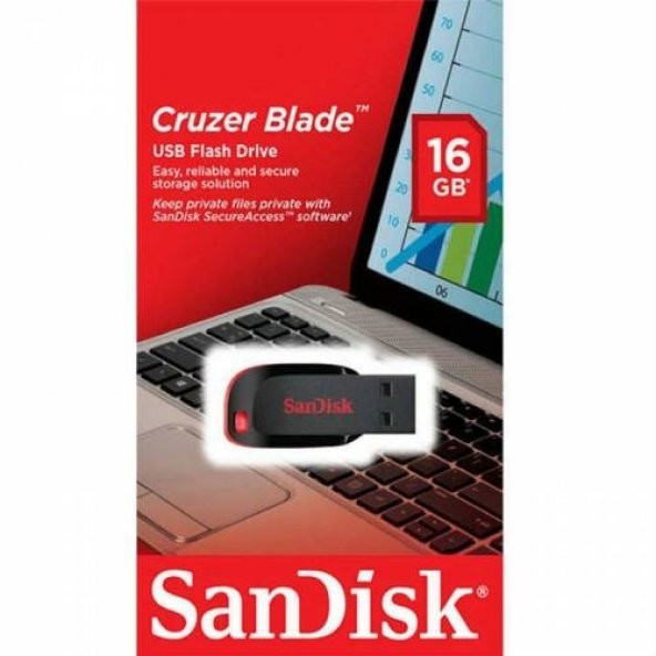 Sandisk 16GB USB Flash Bellek Cruzer Blade SDCZ50-016G-B35