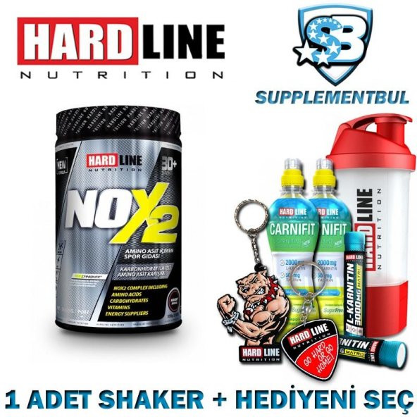 Hardline NOX2 Karadut 1090 Gr. + 1 Shaker +  Hediyeni Seç