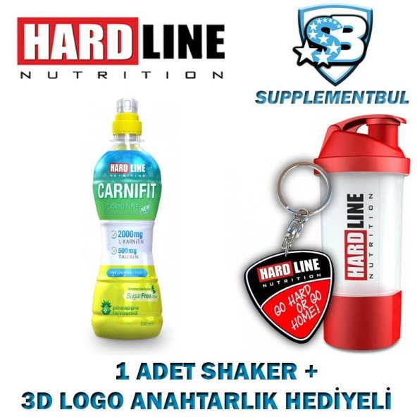 Hardline Carnifit 500 ML Ananas 24 Adet + 1 Shaker + 1 3D Logo An