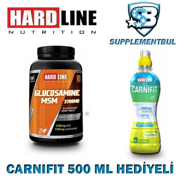 Hardline Glucosamine MSM 120 Tablet + Carnifit 500 ML Hediyeli