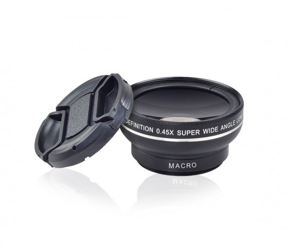 0.45X ve 12.5X Süper Geniş Açı Makro Lens Siyah