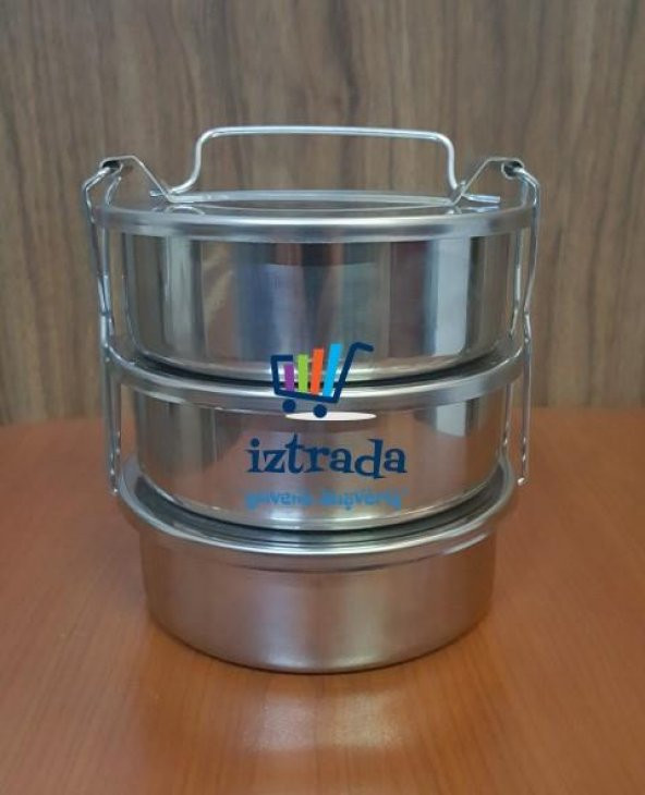 Sefer Tası 3lü Çelik Saklama Yemek Kabı - Resim 2