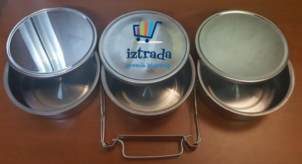 Sefer Tası 3lü Çelik Saklama Yemek Kabı - Resim 4