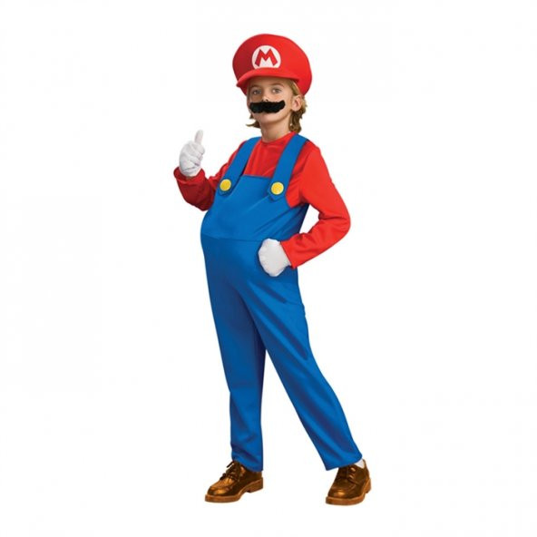 Mr. Mario Kostüm Lüks 8-10 Yaş