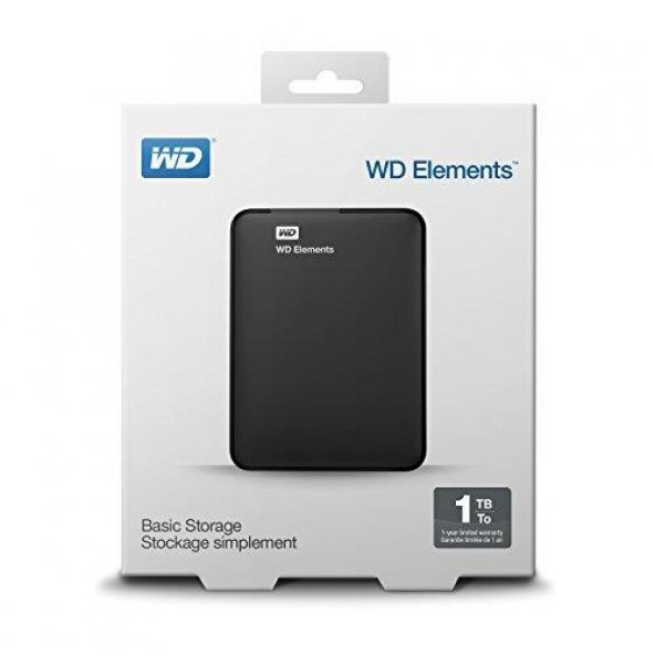 WD Elements 1TB WDBUZG0010BBK USB 3.0 2.5 Taşınabilir Harici HDD