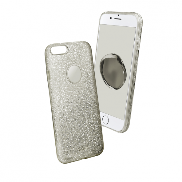 SBS Sparky Glitter iPhone 7 Plus Gümüş Kılıf