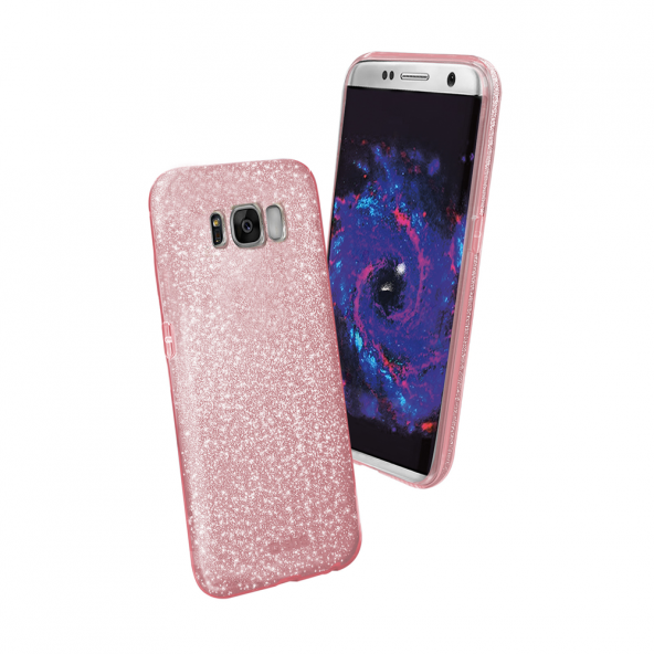 SBS Sparky Glitter Samsung Galaxy S8 Pembe Kılıf