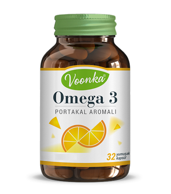 Voonka Omega 3 Portakal Aromalı 32 kapsül SKT:10/2020