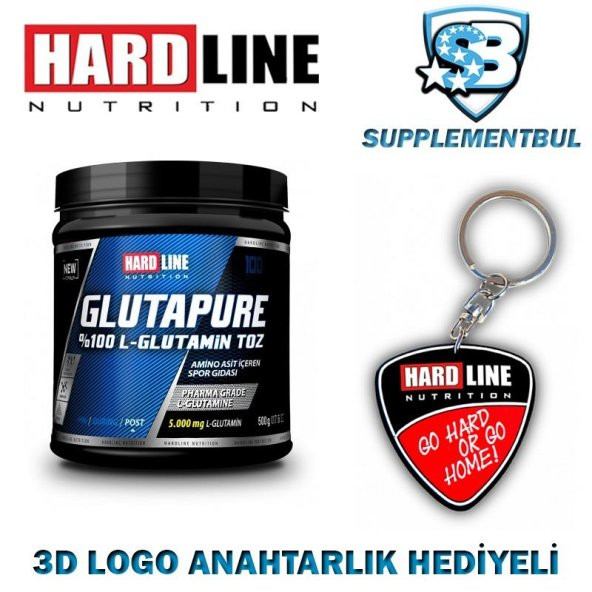 Hardline Glutapure 500 Gr. + 3D Logo Anahtarlık Hediyeli