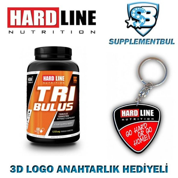 Hardline Tribulus 100 Kapsül + 3D Logo Anahtarlık Hediyeli