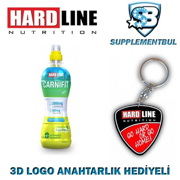 Hardline Carnifit 500 ML Ananas 12 Adet + 3D Logo Anahtarlık Hedi