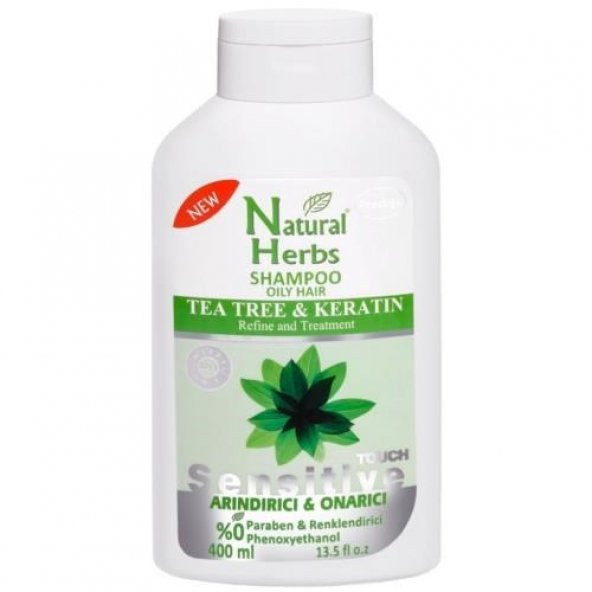 Natural Herbs Tea Tree Yağlı Saçlar İçin Keratin Şampuan 400 Ml