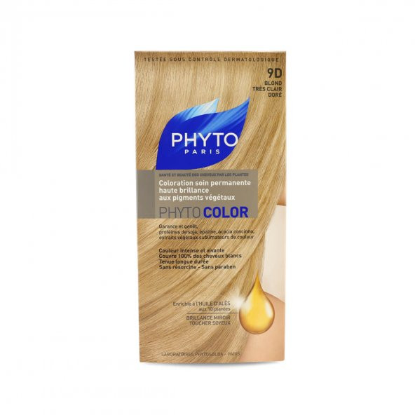 Phyto Phytocolor Saç Boyası 9D Very Light Golden Blond (Açık Sarı Dore)