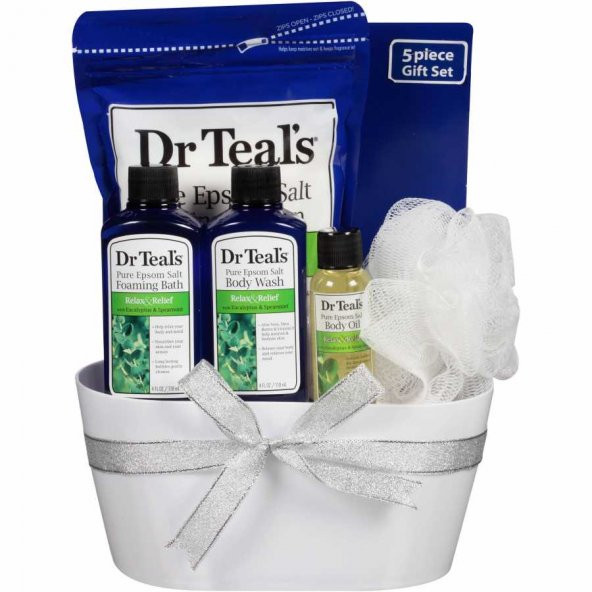 Dr Teal&primes Okaliptüslü Rahatlatıcı Banyo Küvetli Hediye Seti