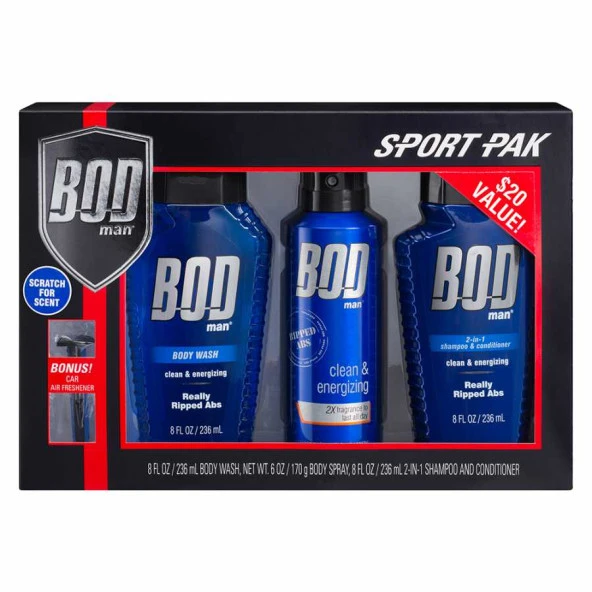 Bodman Really Ripped Abs Sport Pak Erkek Hediye Seti